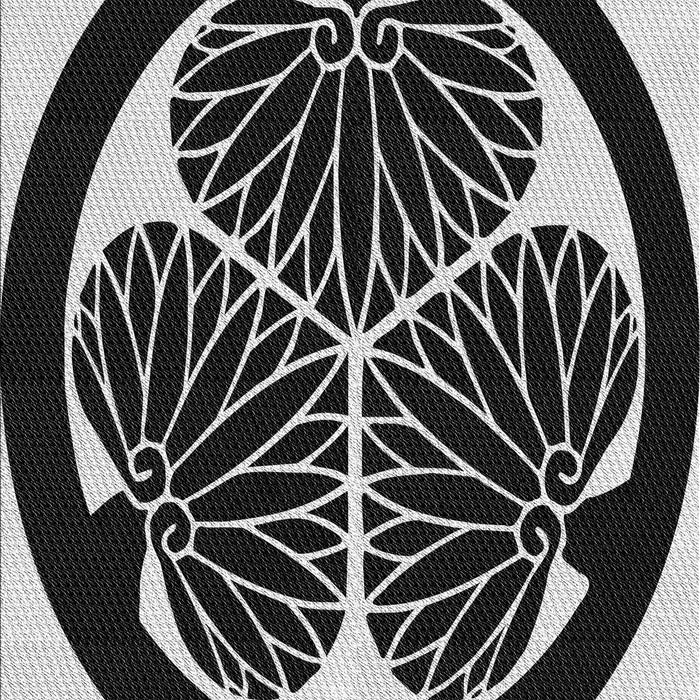 Patterned Black Novelty Rug, pat2208