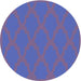 Square Patterned Light Slate Blue Rug, pat2209blu