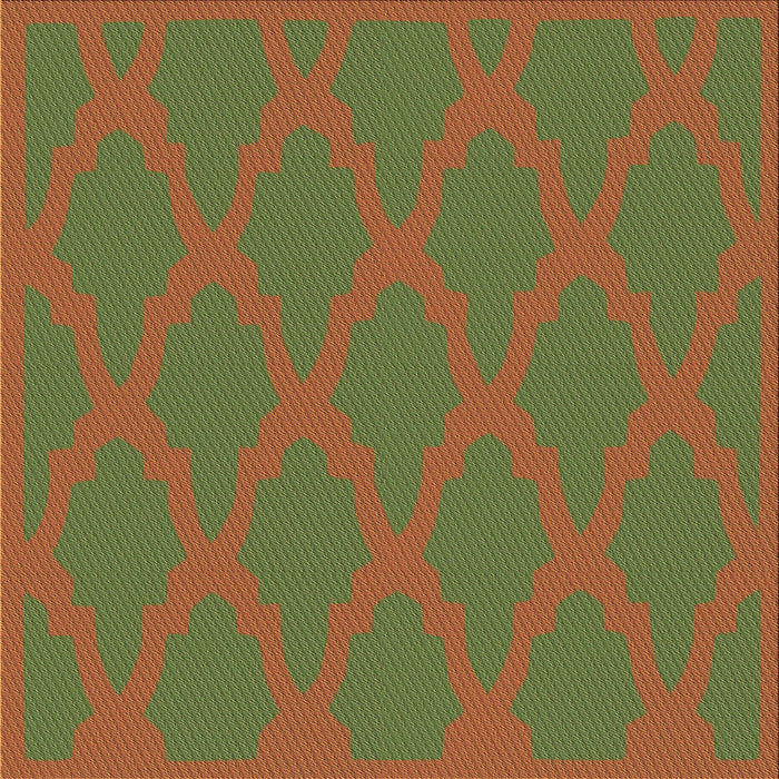 Round Patterned Mahogany Brown Rug, pat2209brn