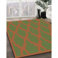 Patterned Mahogany Brown Rug, pat2209brn