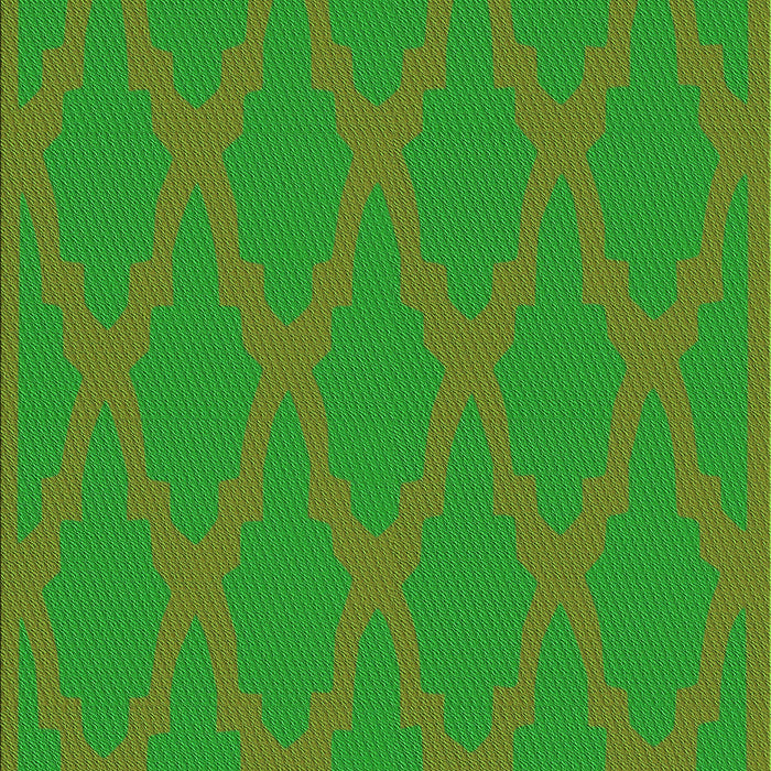 Patterned Dark Lime Green Rug, pat2209grn