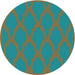 Square Patterned Dark Turquoise Green Rug, pat2209lblu