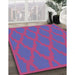 Machine Washable Transitional Medium Violet Red Pink Rug in a Family Room, wshpat2209pur