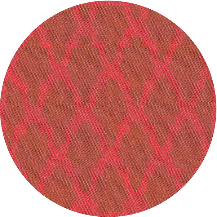 Square Patterned Red Rug, pat2209rd