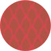 Square Patterned Red Rug, pat2209rd