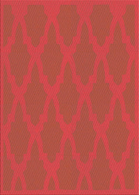 Machine Washable Transitional Red Rug, wshpat2209rd