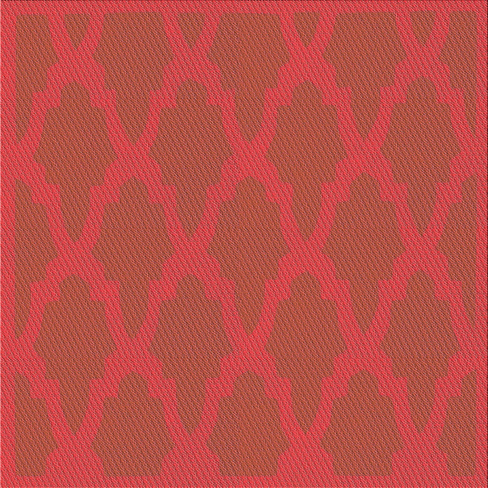 Round Patterned Red Rug, pat2209rd