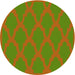 Square Patterned Apple Green Rug, pat2209yw