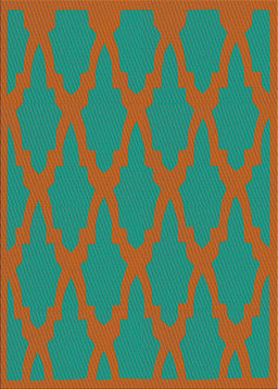 Patterned Light Sea Green Novelty Rug, pat2209