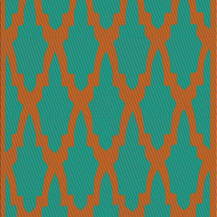 Patterned Light Sea Green Novelty Rug, pat2209