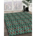 Machine Washable Transitional Mint Green Rug in a Family Room, wshpat220