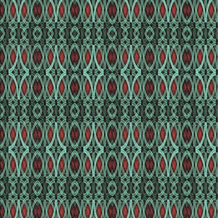 Patterned Mint Green Novelty Rug, pat220