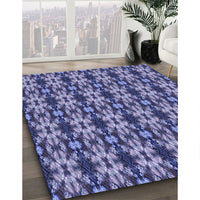 Patterned Purple Mimosa Purple Rug, pat221blu