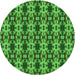 Square Patterned Deep Emerald Green Rug, pat221grn