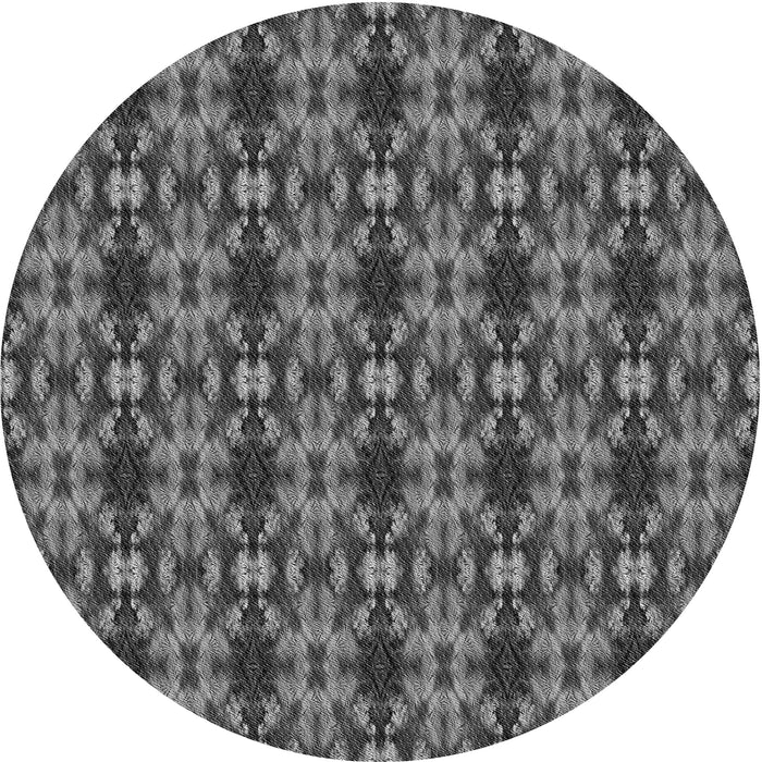 Square Patterned Black Rug, pat221gry