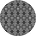 Square Patterned Black Rug, pat221gry