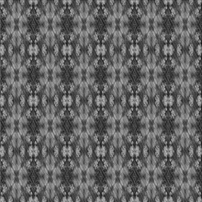 Round Patterned Black Rug, pat221gry