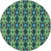 Square Patterned Emerald Green Rug, pat221lblu