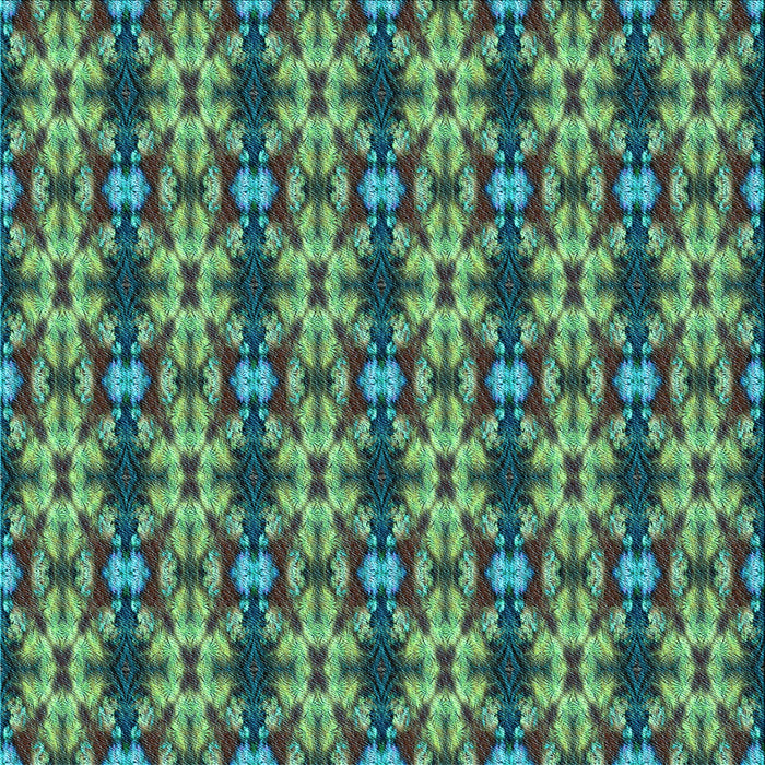 Round Patterned Emerald Green Rug, pat221lblu