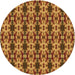 Square Patterned Tomato Red Rug, pat221org