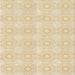 Round Patterned Golden Blonde Gold Rug, pat2210brn