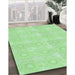 Machine Washable Transitional Light Green Rug in a Family Room, wshpat2210grn