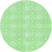 Square Patterned Light Green Rug, pat2210grn