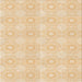 Round Patterned Golden Blonde Gold Rug, pat2210org