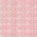 Round Patterned Pastel Red Pink Rug, pat2210rd