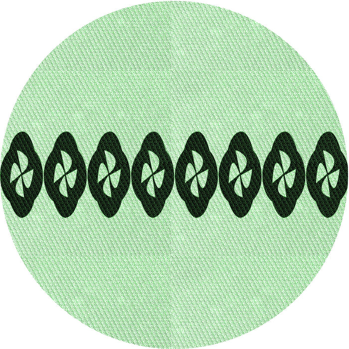 Square Patterned Mint Green Rug, pat2211grn