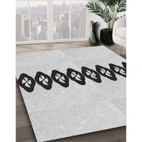 Patterned Platinum Gray Rug, pat2211gry