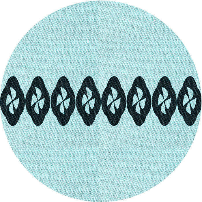 Square Machine Washable Transitional Electric Blue Rug in a Living Room, wshpat2211lblu