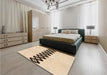 Patterned Bronze Brown Rug in a Bedroom, pat2211org