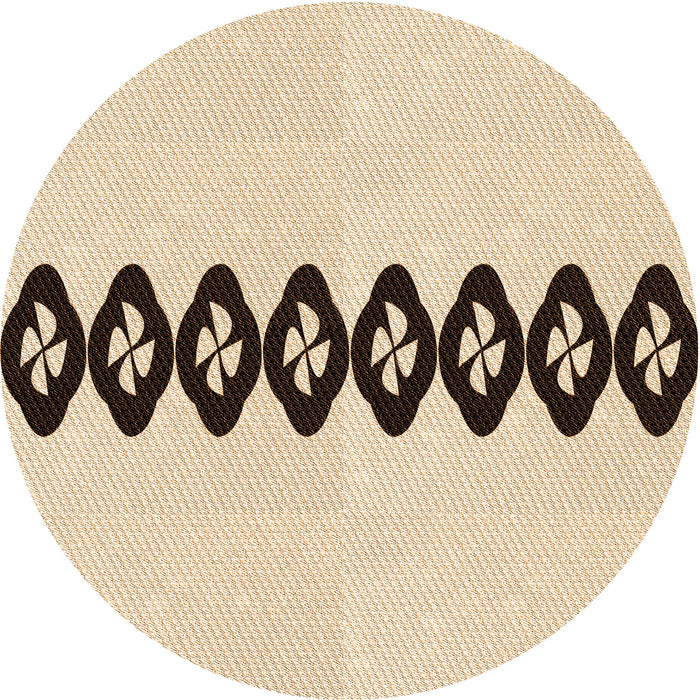 Square Patterned Bronze Brown Rug, pat2211org