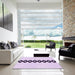 Square Patterned Lilac Purple Rug in a Living Room, pat2211pur