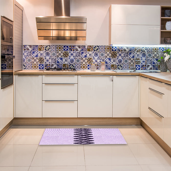Patterned Lilac Purple Rug in a Kitchen, pat2211pur