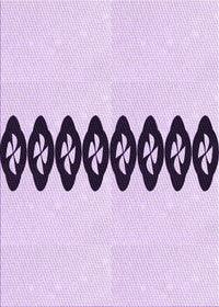 Machine Washable Transitional Lilac Purple Rug, wshpat2211pur