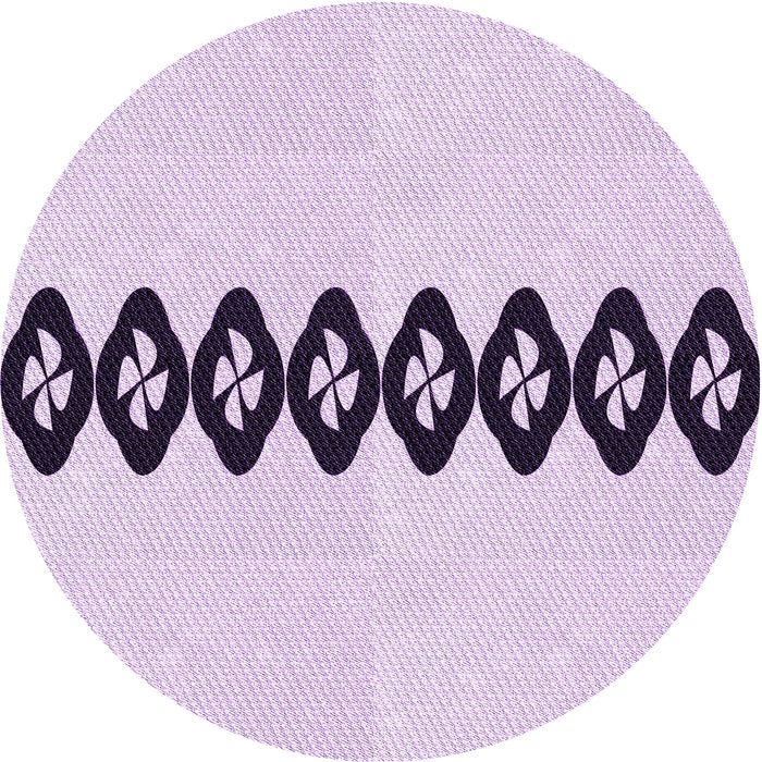 Square Patterned Lilac Purple Rug, pat2211pur