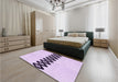 Patterned Lilac Purple Rug in a Bedroom, pat2211pur