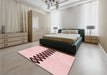 Patterned Pink Rug in a Bedroom, pat2211rd
