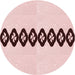 Square Patterned Pink Rug, pat2211rd