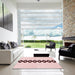 Machine Washable Transitional Pink Rug in a Kitchen, wshpat2211rd