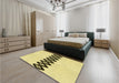 Patterned Sun Yellow Rug in a Bedroom, pat2211yw