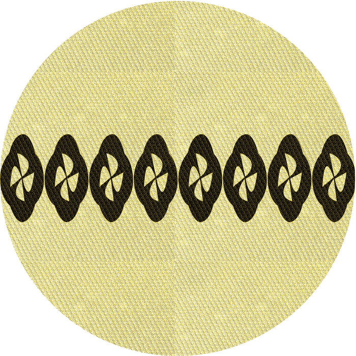 Square Patterned Sun Yellow Rug, pat2211yw