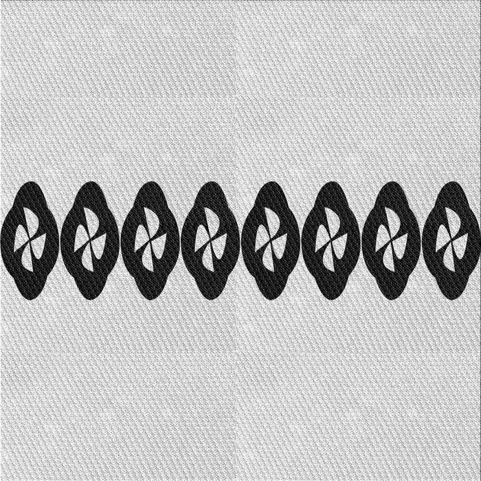 Square Patterned Off-White Novelty Rug, pat2211