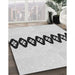 Patterned Off-White Novelty Rug in Family Room, pat2211