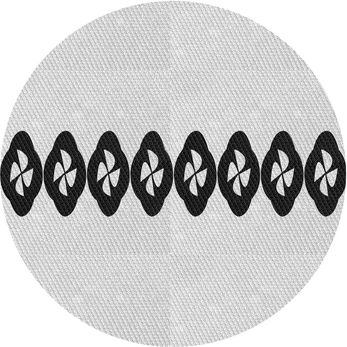 Square Machine Washable Transitional White Smoke Rug, wshpat2211