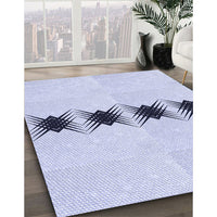 Patterned Lavender Blue Rug, pat2212blu