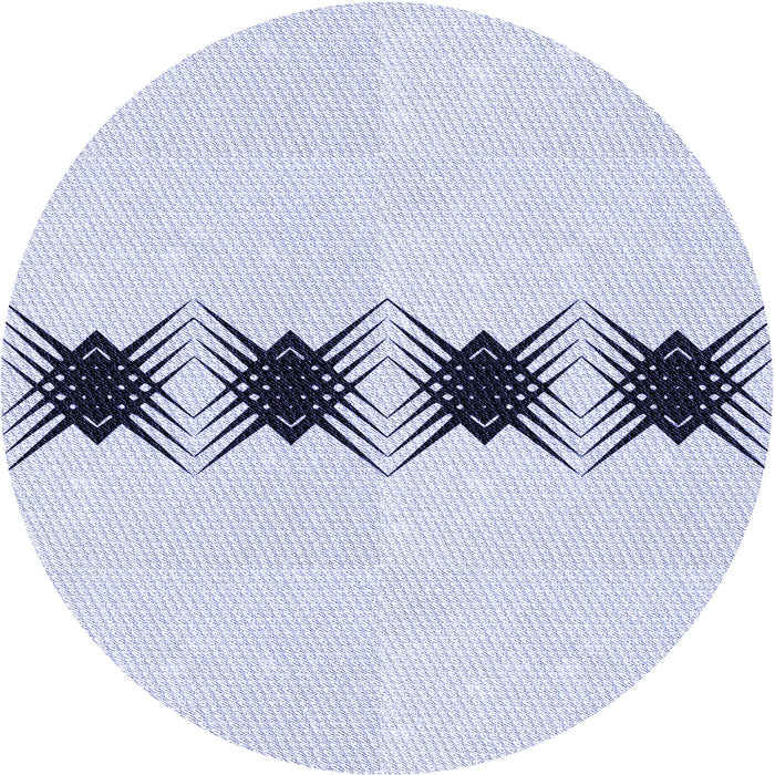 Square Patterned Lavender Blue Rug, pat2212blu