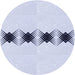 Square Patterned Lavender Blue Rug, pat2212blu